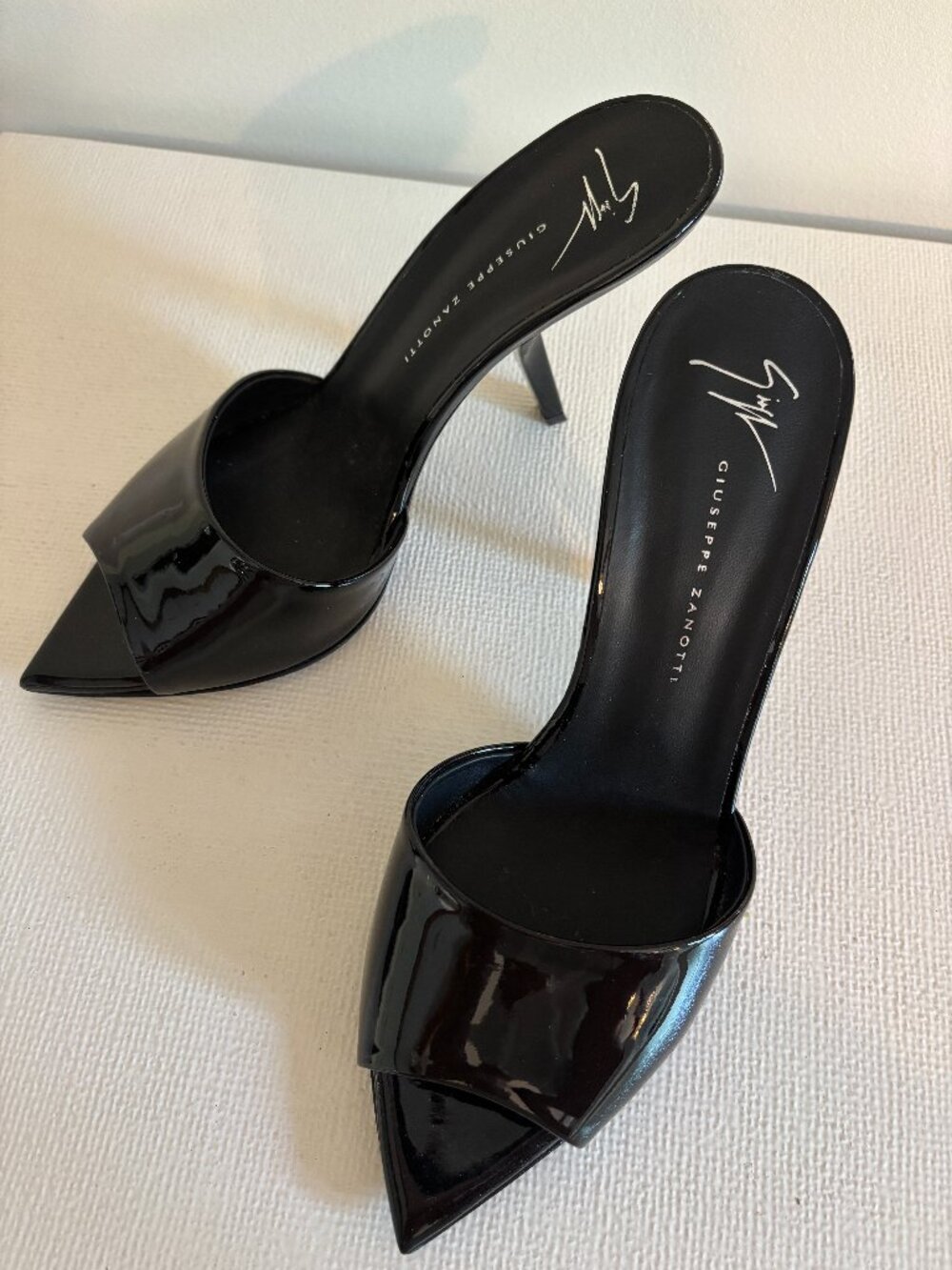 Giuseppe Zanotti black patent heels